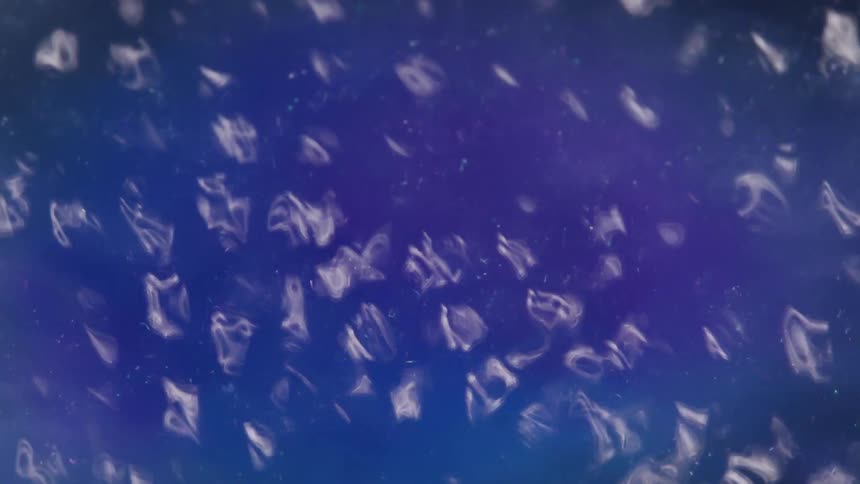 Close up of an abstract blue and white scene