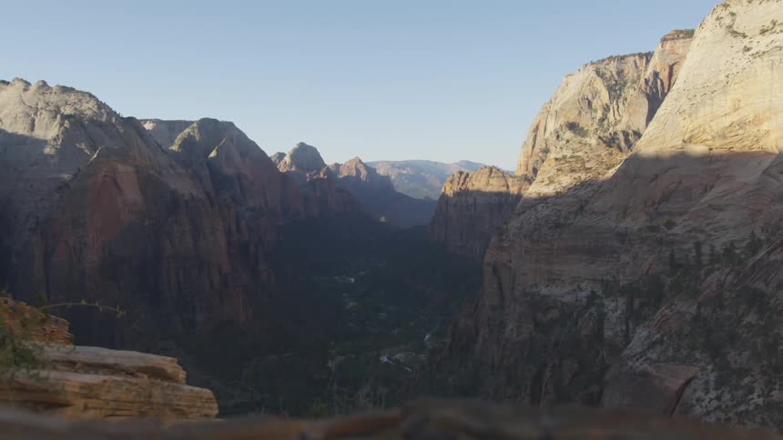 An aerial view of a mountain is displayed