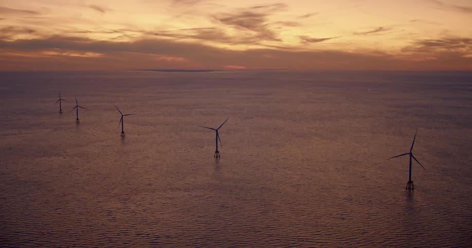 Wind turbines in the ocean