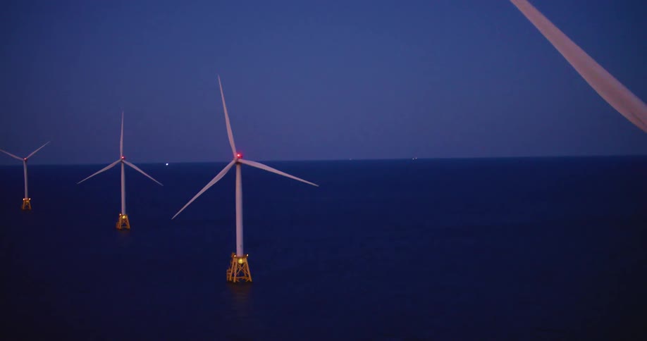 Wind turbines in the ocean