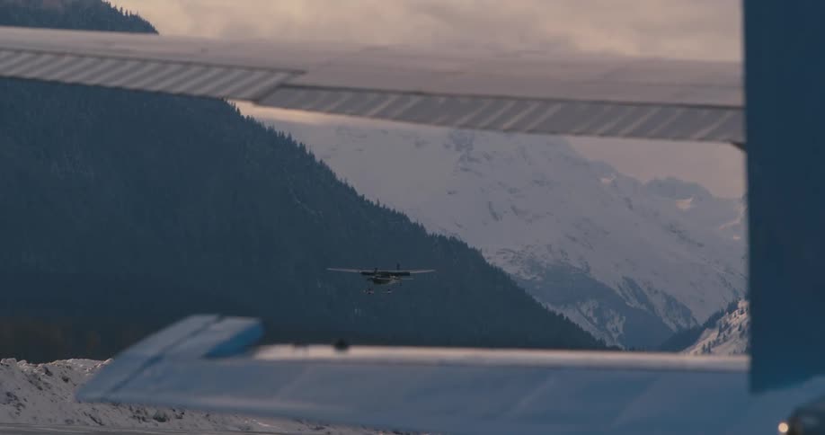 An airplane landing