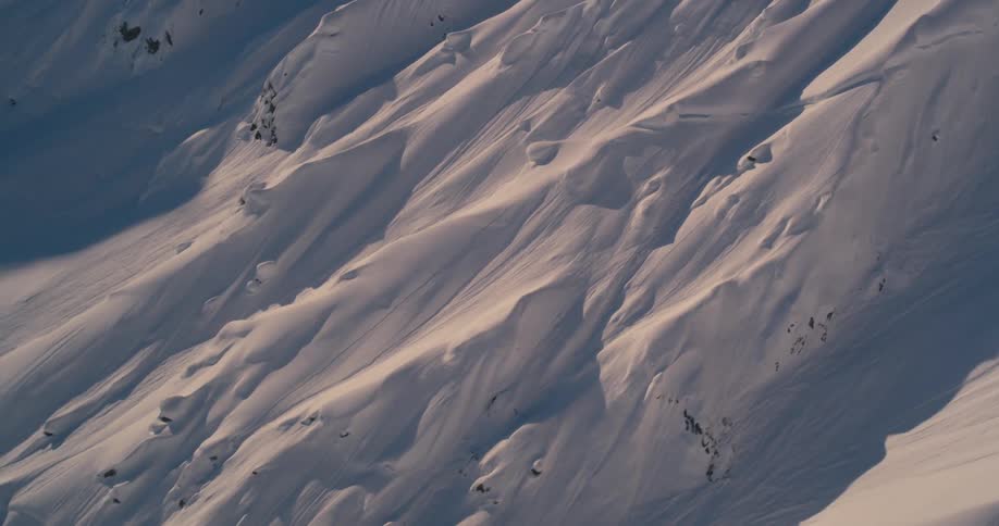 Close up of a snow covered mountain