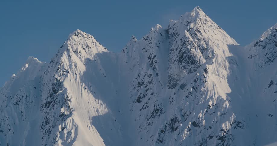 Snow is covering the mountains