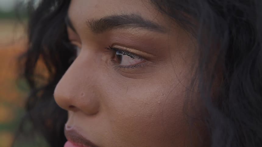 Close up of a teenage girls face
