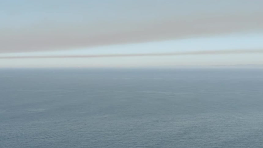 Aerial view of an immense ocean surface