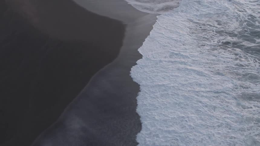 Ocean waves are moving towards the coast
