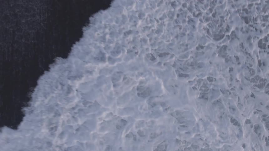 Waves crashing on the shore