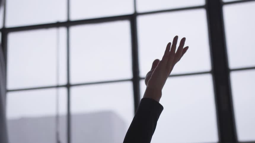 A woman practicing yoga indoors