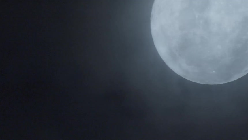 The moon is captured at night