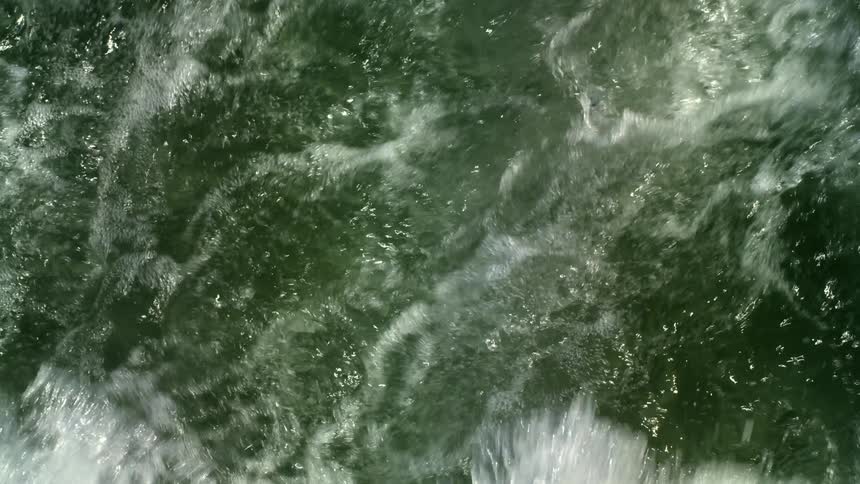 Ocean waves are moving fast