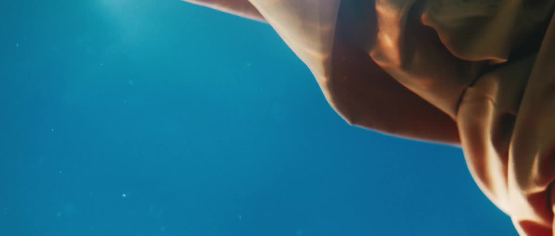 Material floating under water