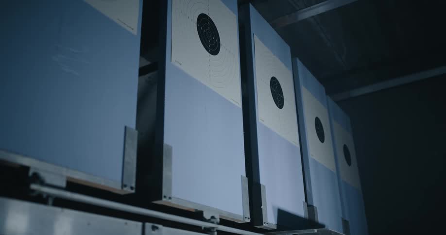 Gun range targets flipping over