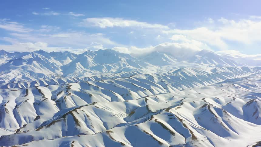 Snow is covering the mountain range