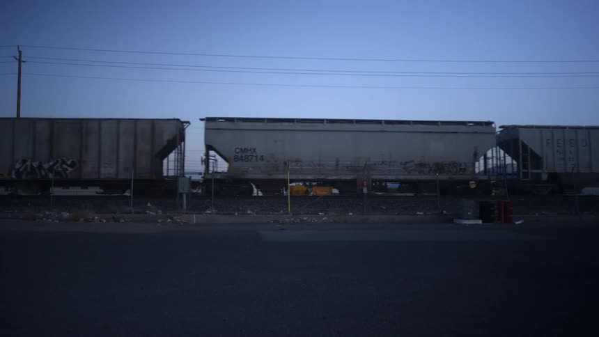 A train traveling on a railway