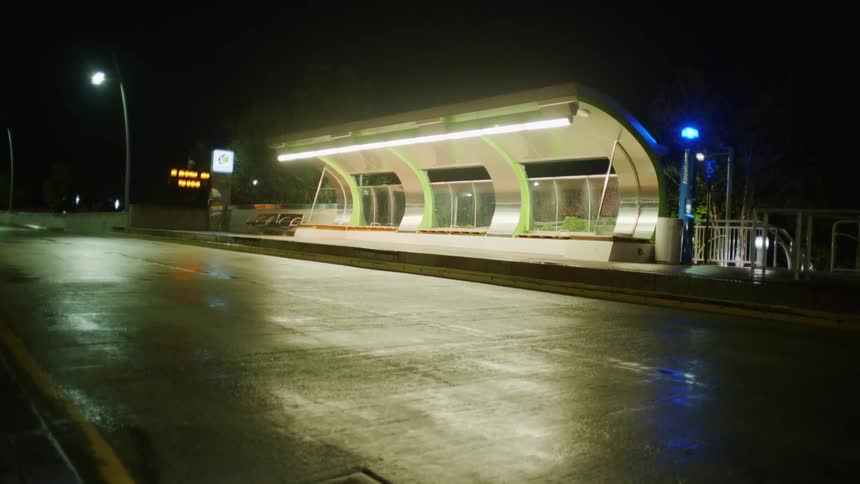 A subway terminal in a city