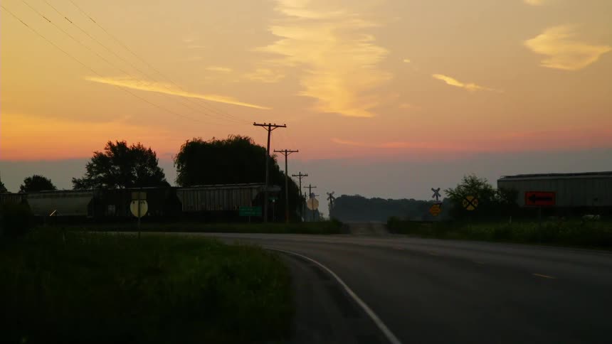 A train stopped on railway tracks