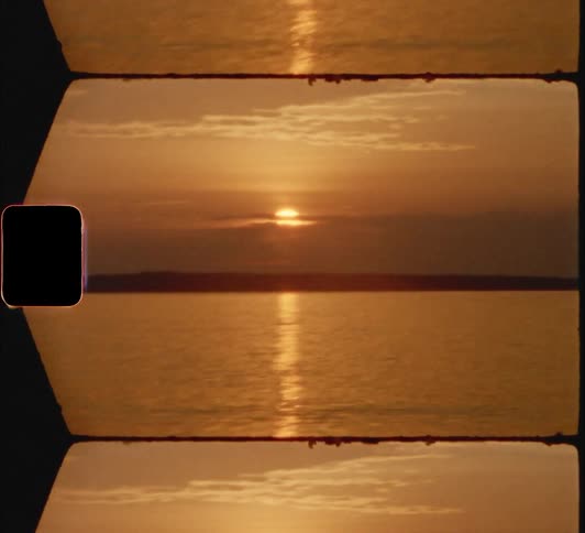 The sun sets over the sea 8mm