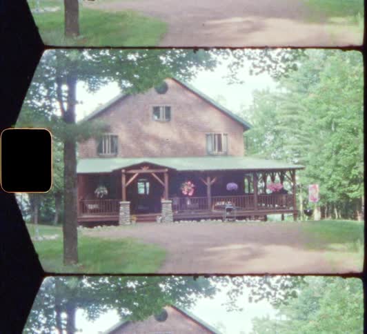 A cabin is at the end of the trail by the forest 8mm