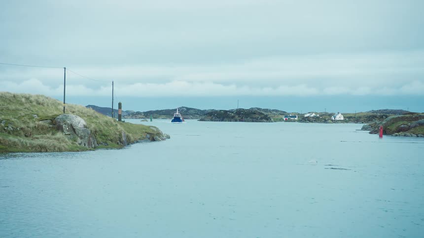 A boat sailing on the water