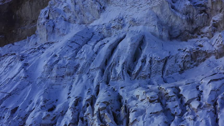 Snow is covering the arctic landscape