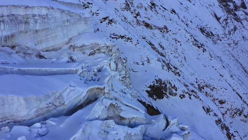 Aerial view of the arctic in winter