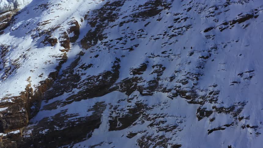 Snow is covering the arctic landscape