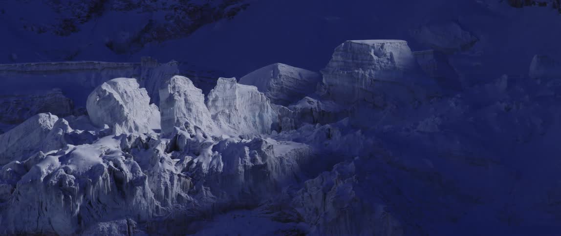 Snow is covering the arctic landscape
