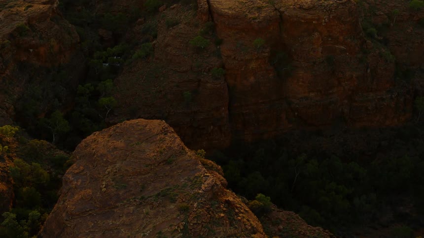Trees are on the canyon and valleyes