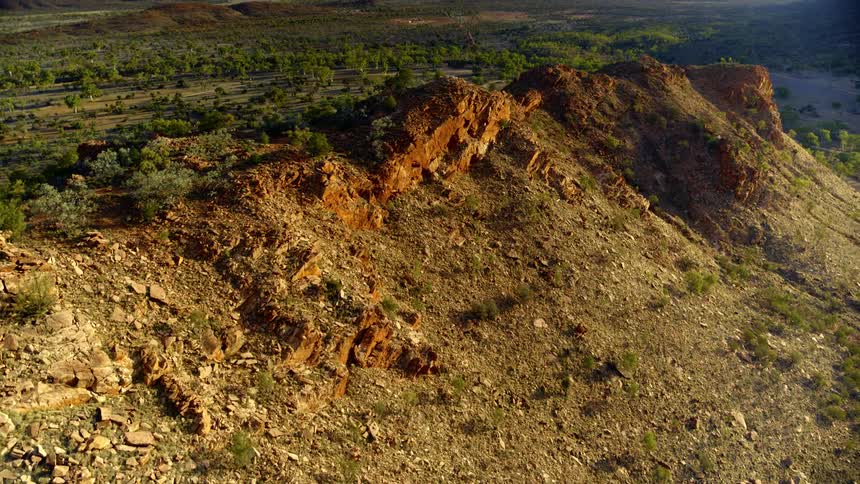 Aerial view of a landscape during the day is displayed