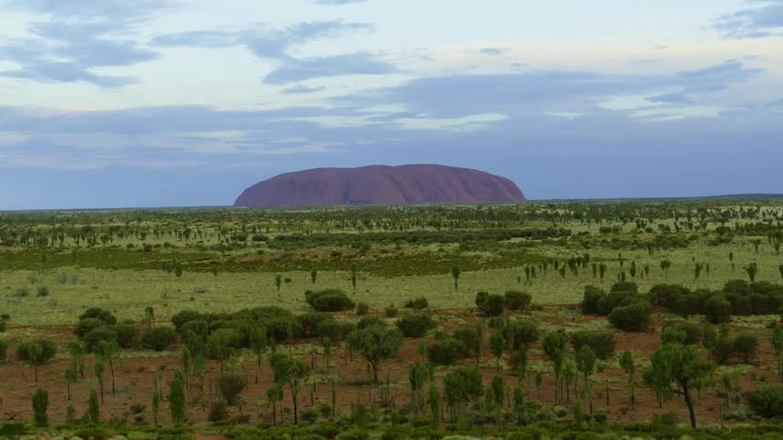Uluru or ayers rock in australian outback