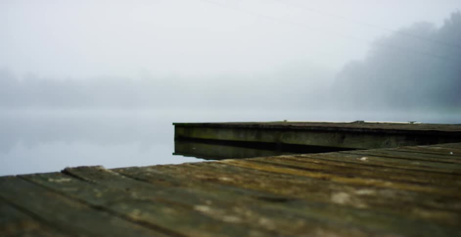 Clouds over the water and dock