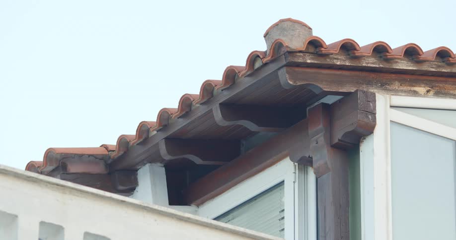 Close up of a corner of housing