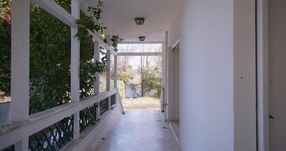 A porch on a home