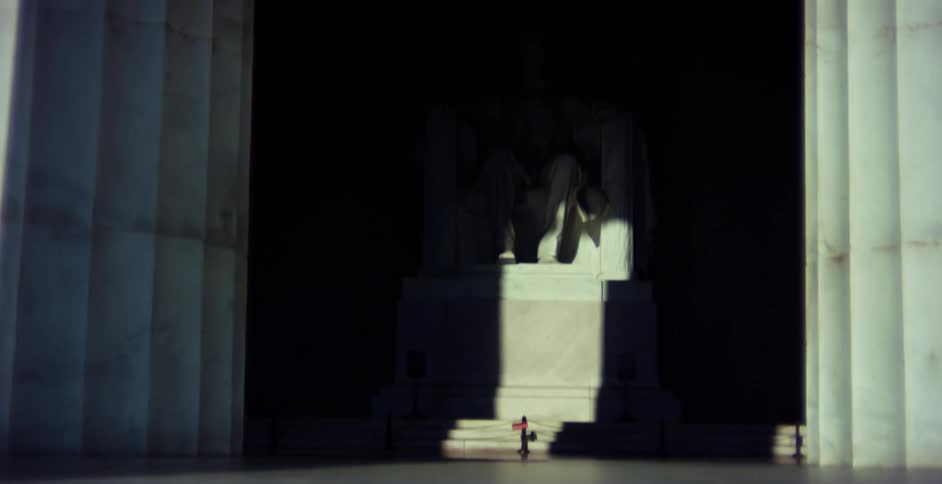 Walking up stairs to Lincoln monument Washington DC