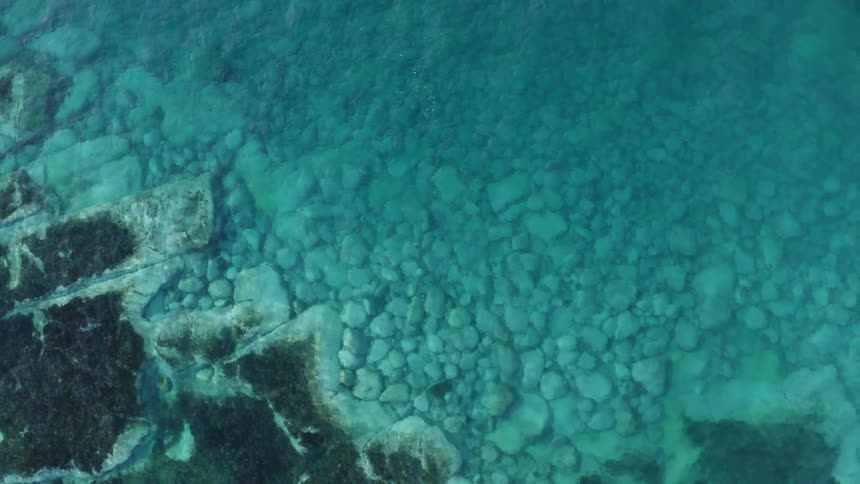 Rocks on the bottom of the ocean floor