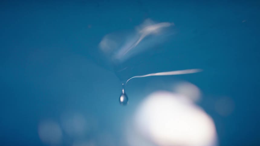 A drop of water falling from a cloud