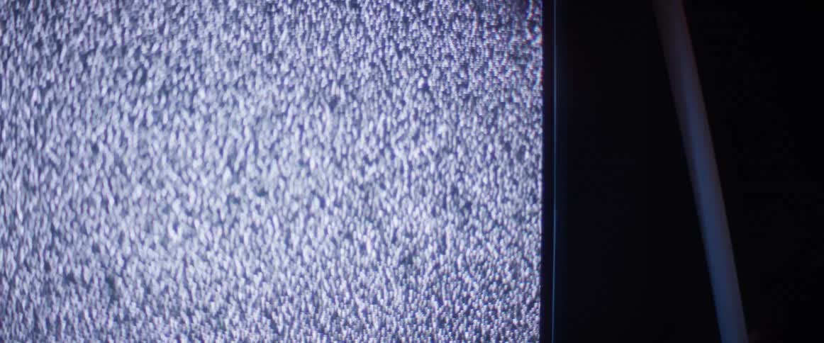 Static flashing on a television screen
