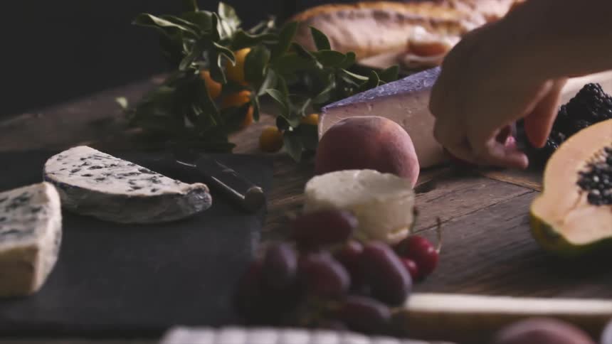 Food is placed on a spread on the table