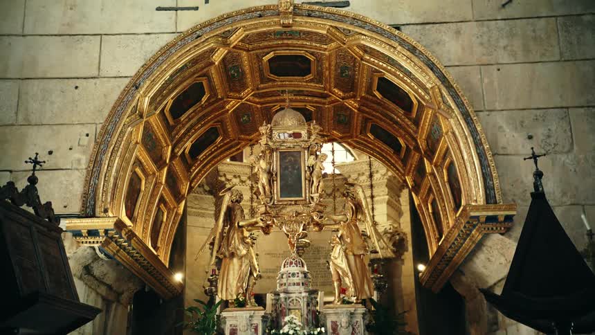 Statues on an altar at a church