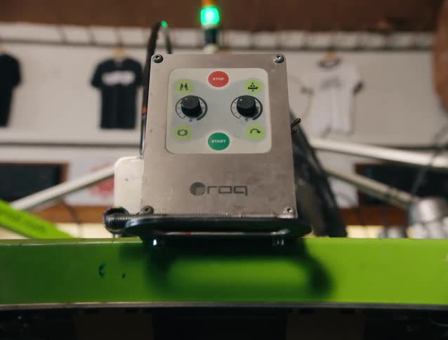 A machine is manufacturing something
