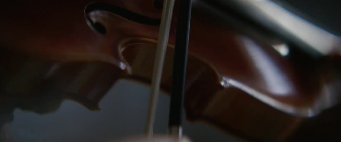 A musician playing a violin