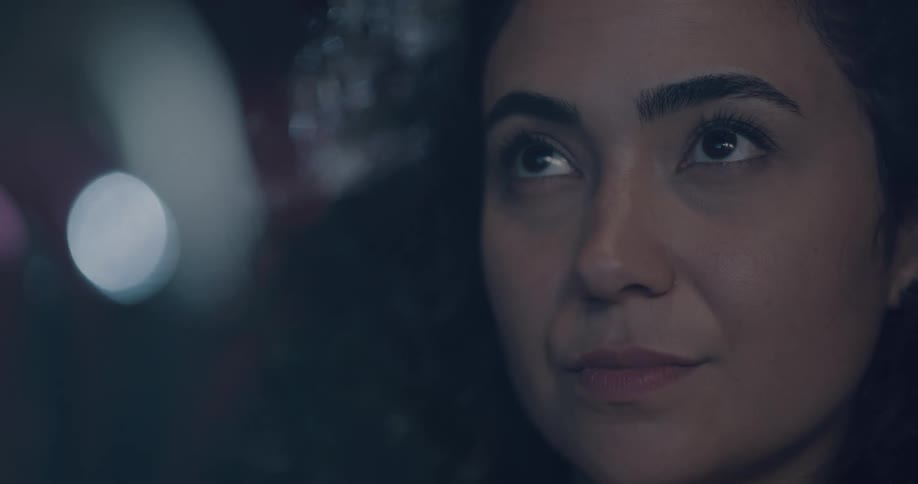 Close up of a young womans face
