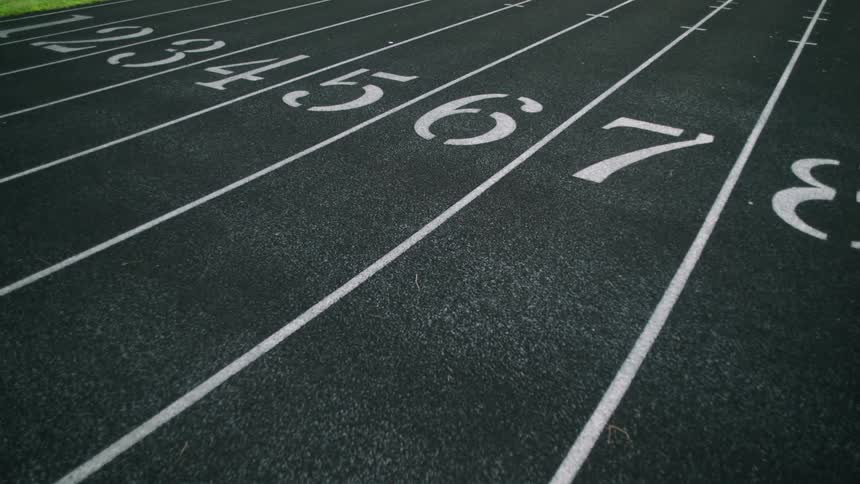 A track sets next to grass