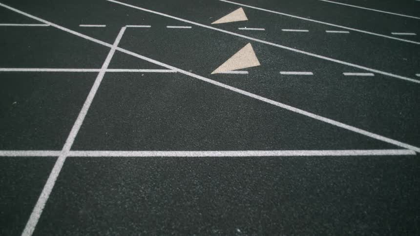White lines painted on asphalt