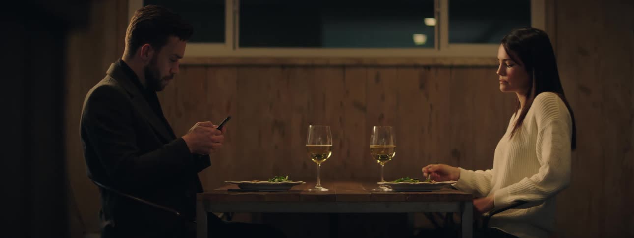 Couple having a romantic meal together