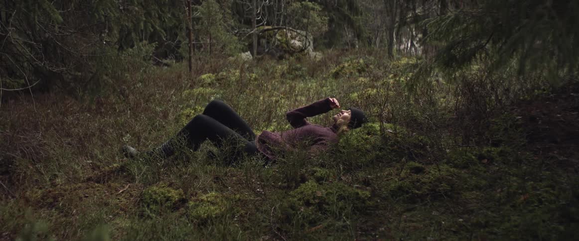 A person is laying int he grass outdoors