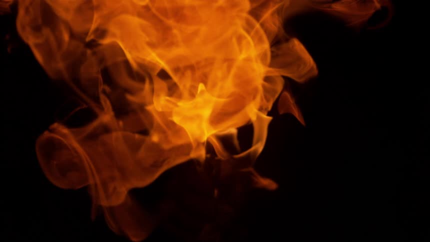 Flames are displayed in an abstract manner