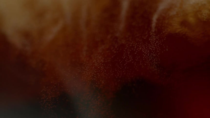 A brown liquid with bubbles