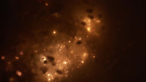 An explosion and sparks underwater