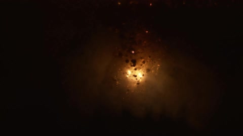 Flames rising as a fire burns